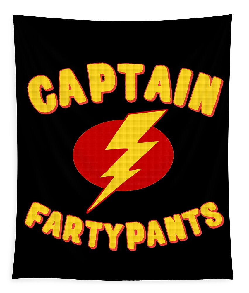 Christmas 2023 Tapestry featuring the digital art Captain Fartypants Funny Fart by Flippin Sweet Gear