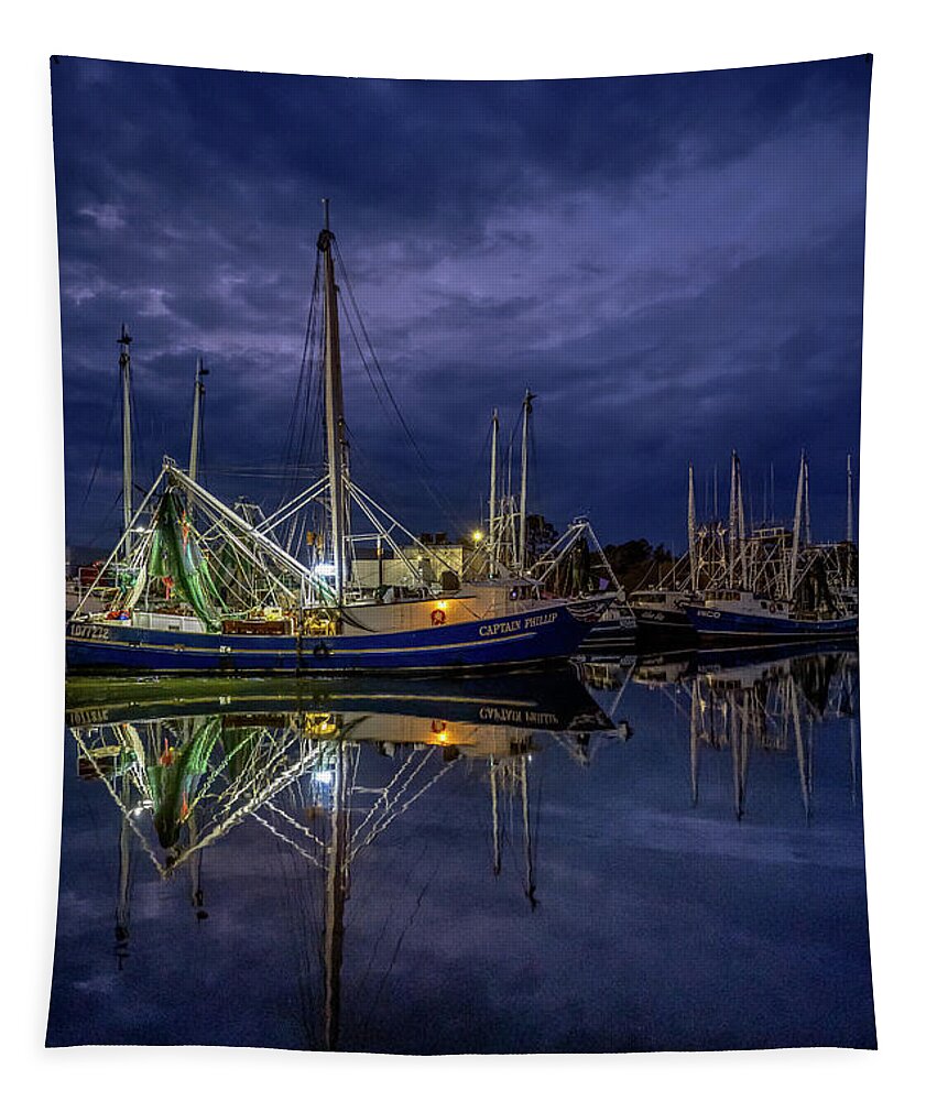 Boat Tapestry featuring the photograph Captain Phillip Vertical, 1/21/21 by Brad Boland