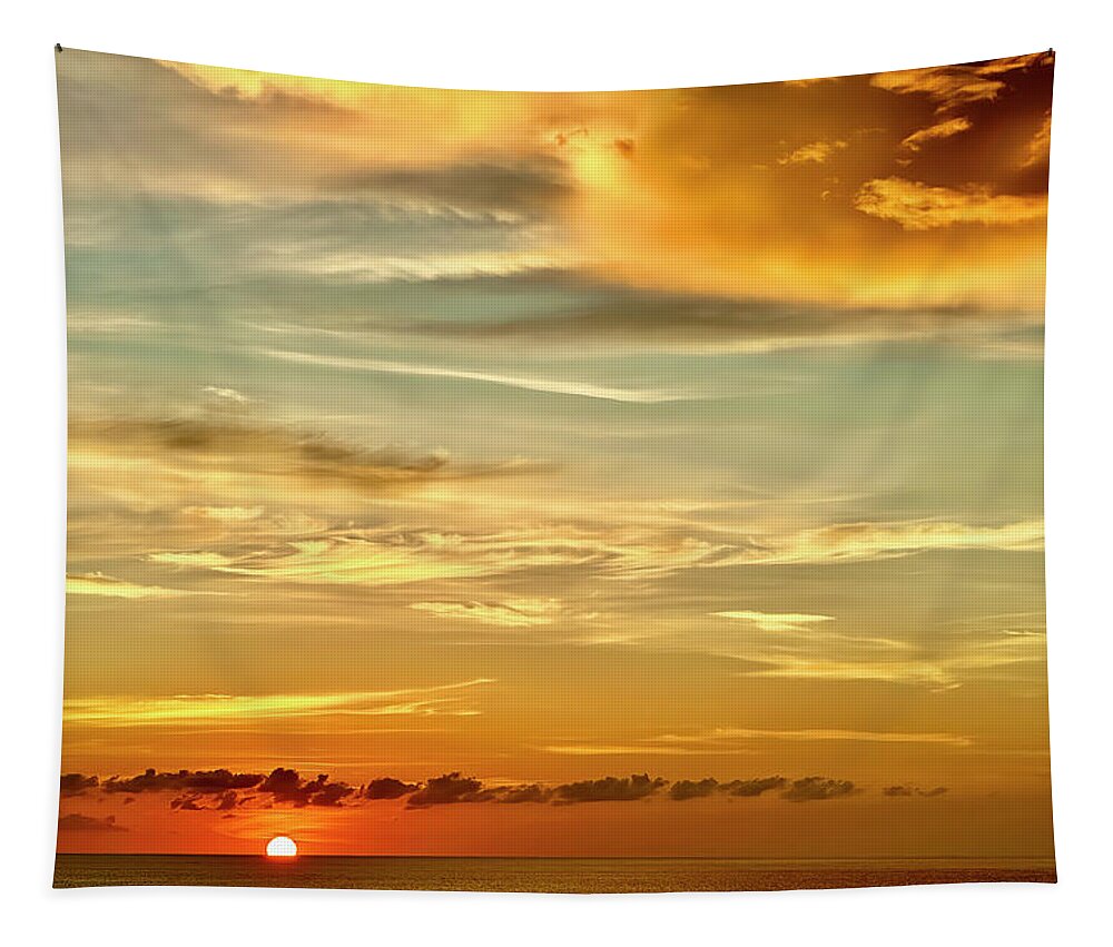 Caribbean Tapestry featuring the photograph Caribbean Sunrise by Dan McGeorge