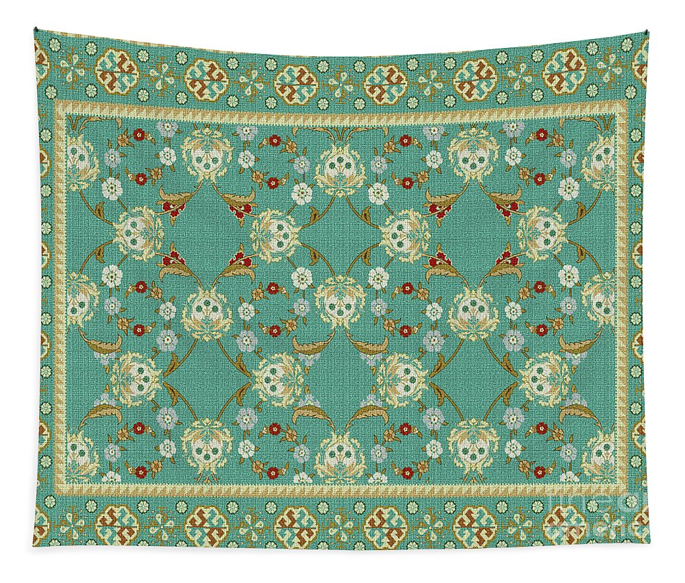 Rug Tapestry featuring the digital art Carpet 32 by Mehran Akhzari
