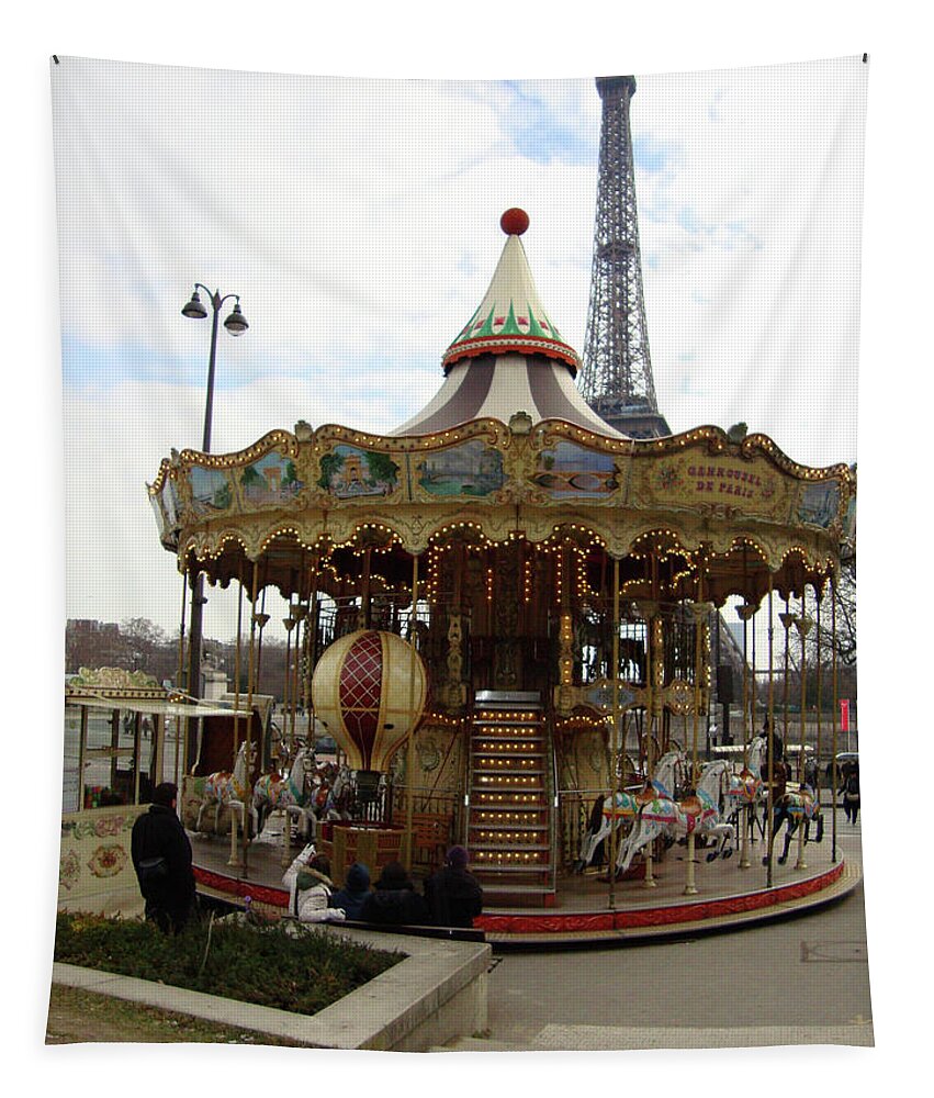 Carousel Tapestry featuring the photograph Carrousel de Paris by Roxy Rich