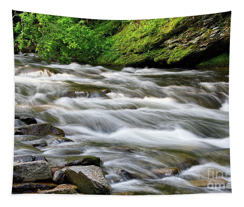  Tapestry featuring the photograph Cascades On Little River 3 by Phil Perkins