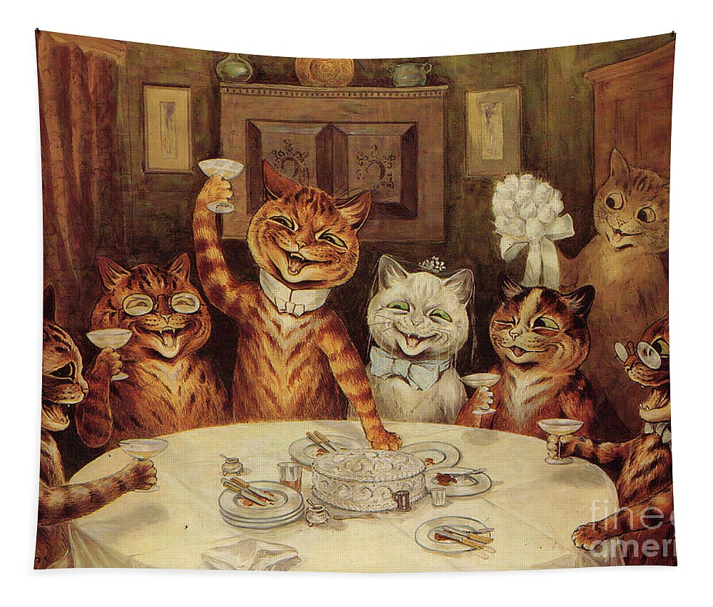 Louis Wain Cat Print Wall Art 1983 Vintage Original Print 