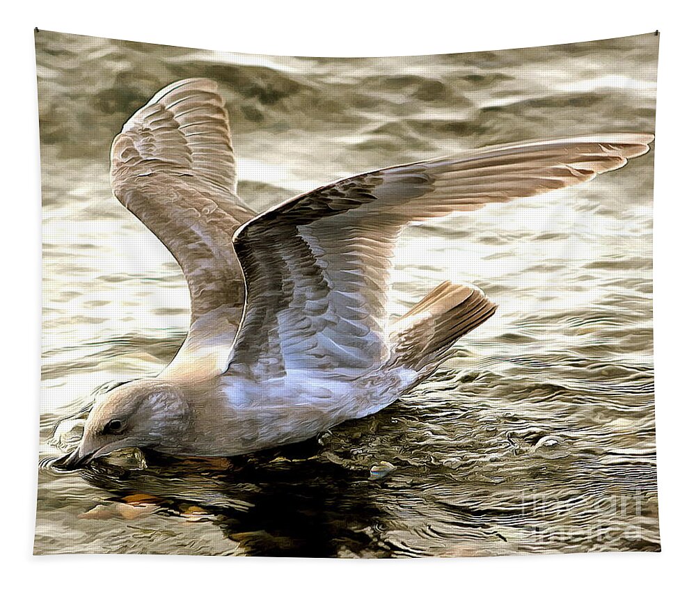 Seagull Tapestry featuring the photograph Catch of the Day by Sea Change Vibes