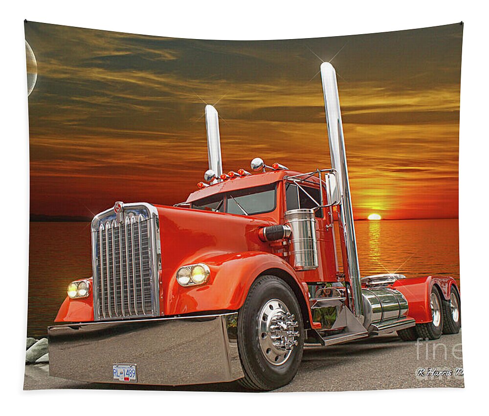 Big Rigs Tapestry featuring the photograph Catr1572-21 by Randy Harris
