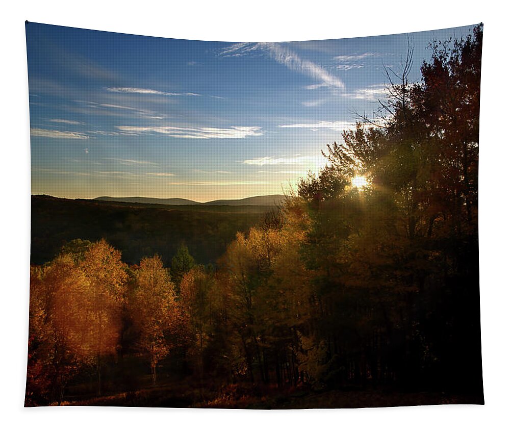 Sunrise Tapestry featuring the photograph Catskill Sunrise by Flinn Hackett
