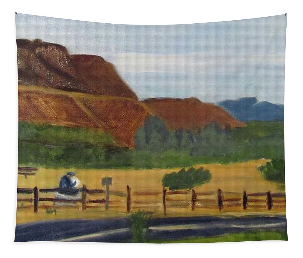 Idaho Tapestry featuring the painting Celebration Park by Linda Feinberg