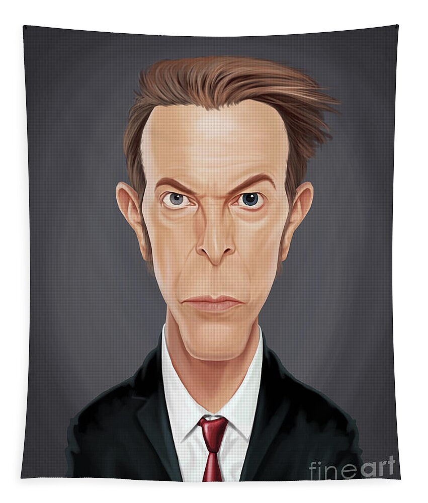 Illustration Tapestry featuring the digital art Celebrity Sunday - David Bowie by Rob Snow