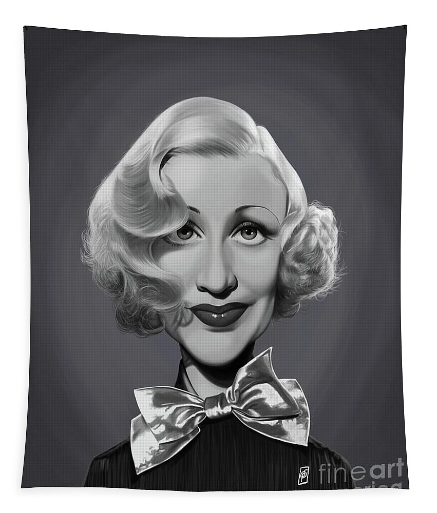 Illustration Tapestry featuring the digital art Celebrity Sunday - Ginger Rogers by Rob Snow
