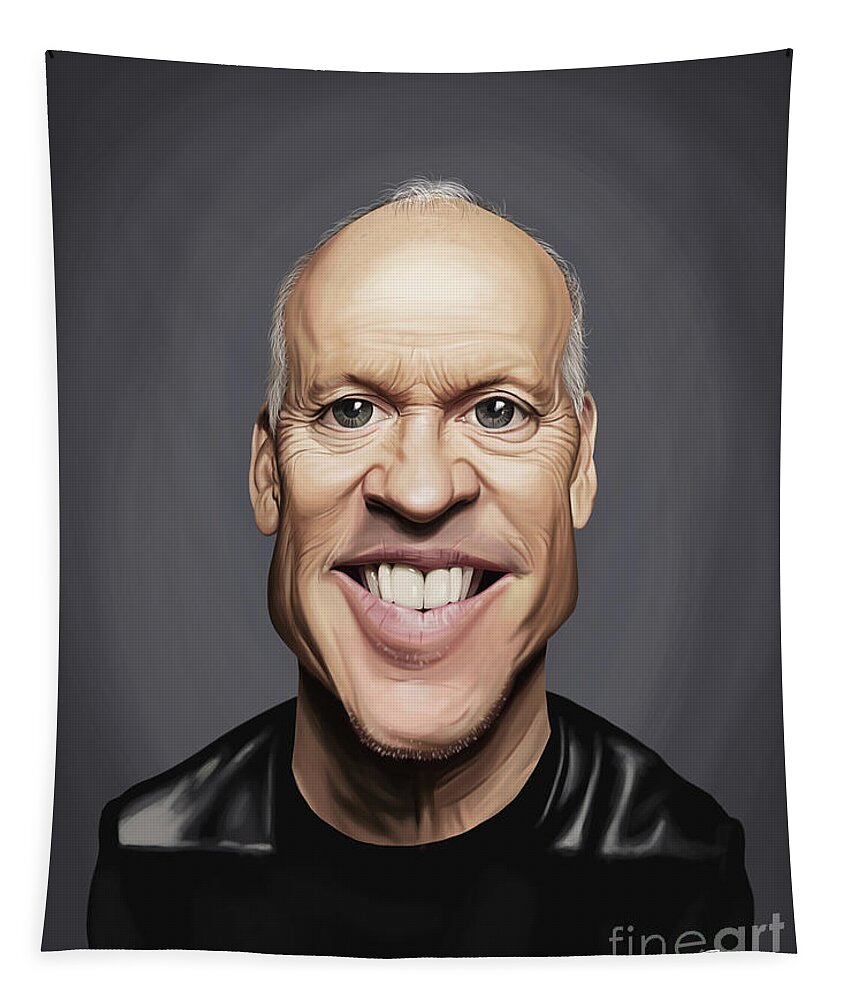 Illustration Tapestry featuring the digital art Celebrity Sunday - Michael Keaton by Rob Snow