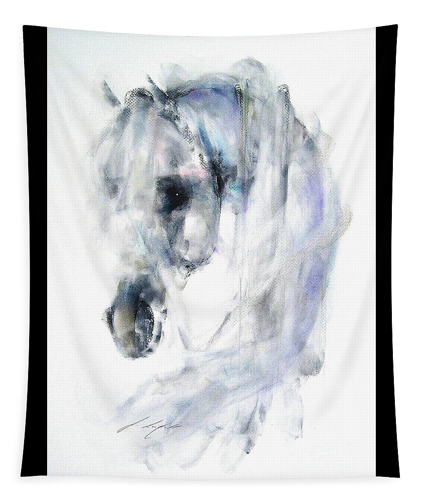 Equestrian Painting Tapestry featuring the painting Celeste by Janette Lockett