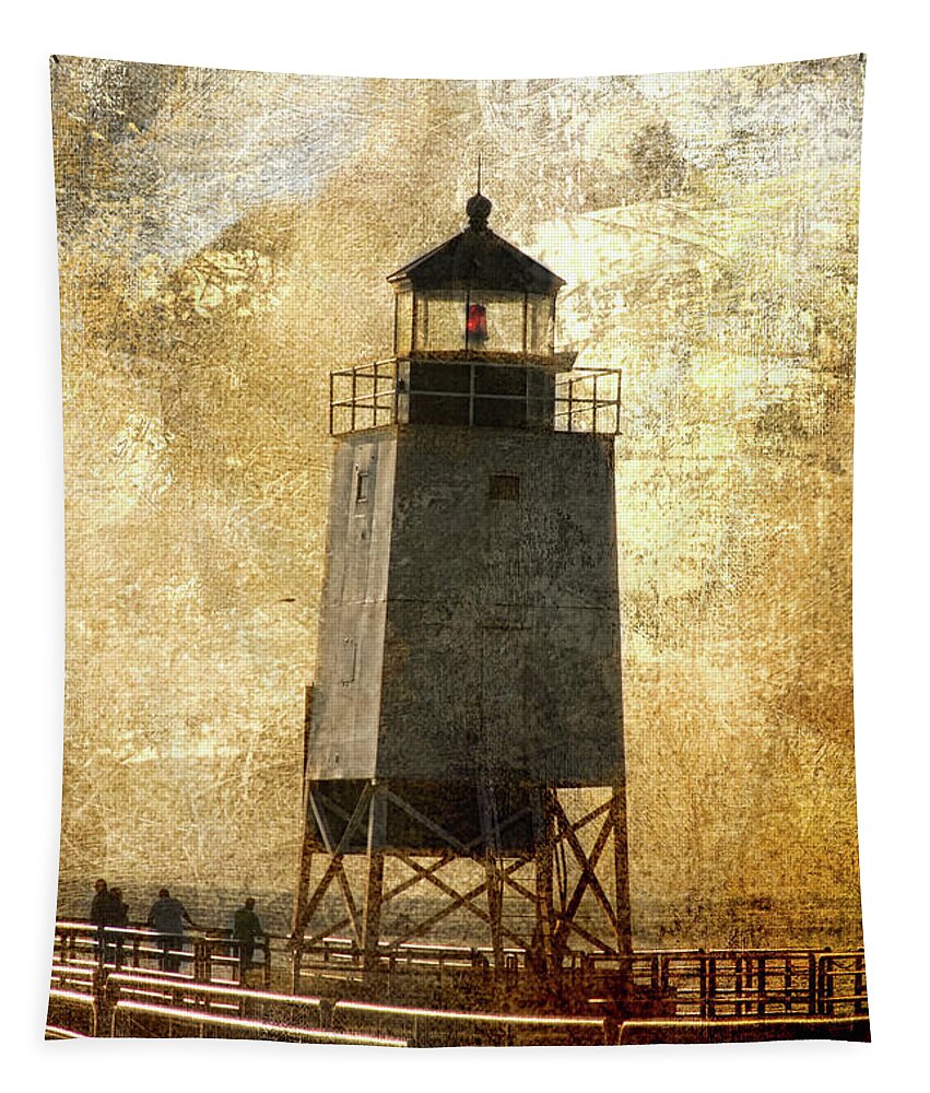Lighthouse Tapestry featuring the photograph Charlevoix Lighthouse by Joan Bertucci