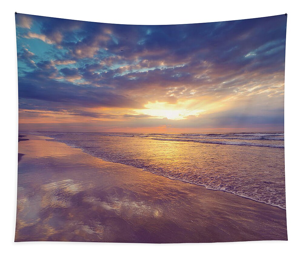 Ogunquit Beach Tapestry featuring the photograph Chasing Dreams by Penny Polakoff