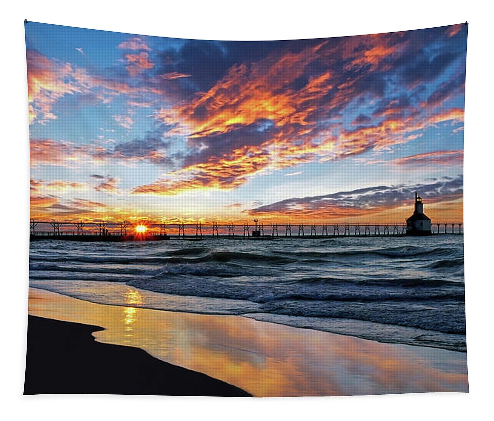 Lighthouse Tapestry featuring the photograph Chasing The Dream by Kathi Mirto