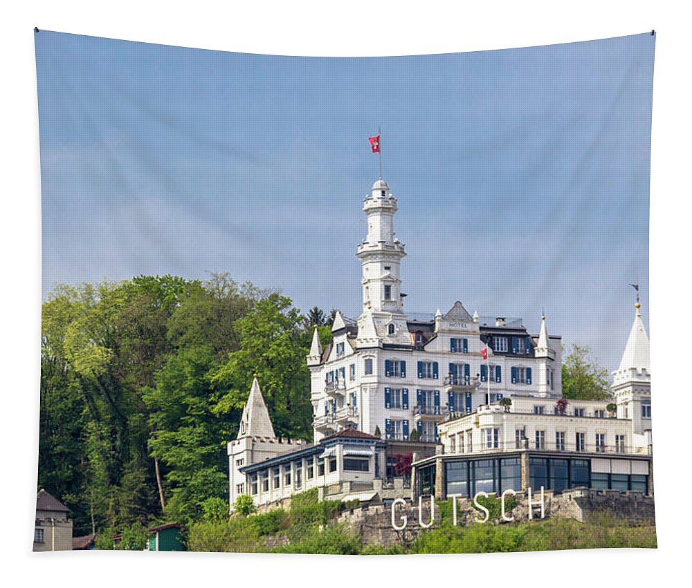 Chateau Gutsch Tapestry featuring the photograph Chateau Gutsch by Teresa Mucha