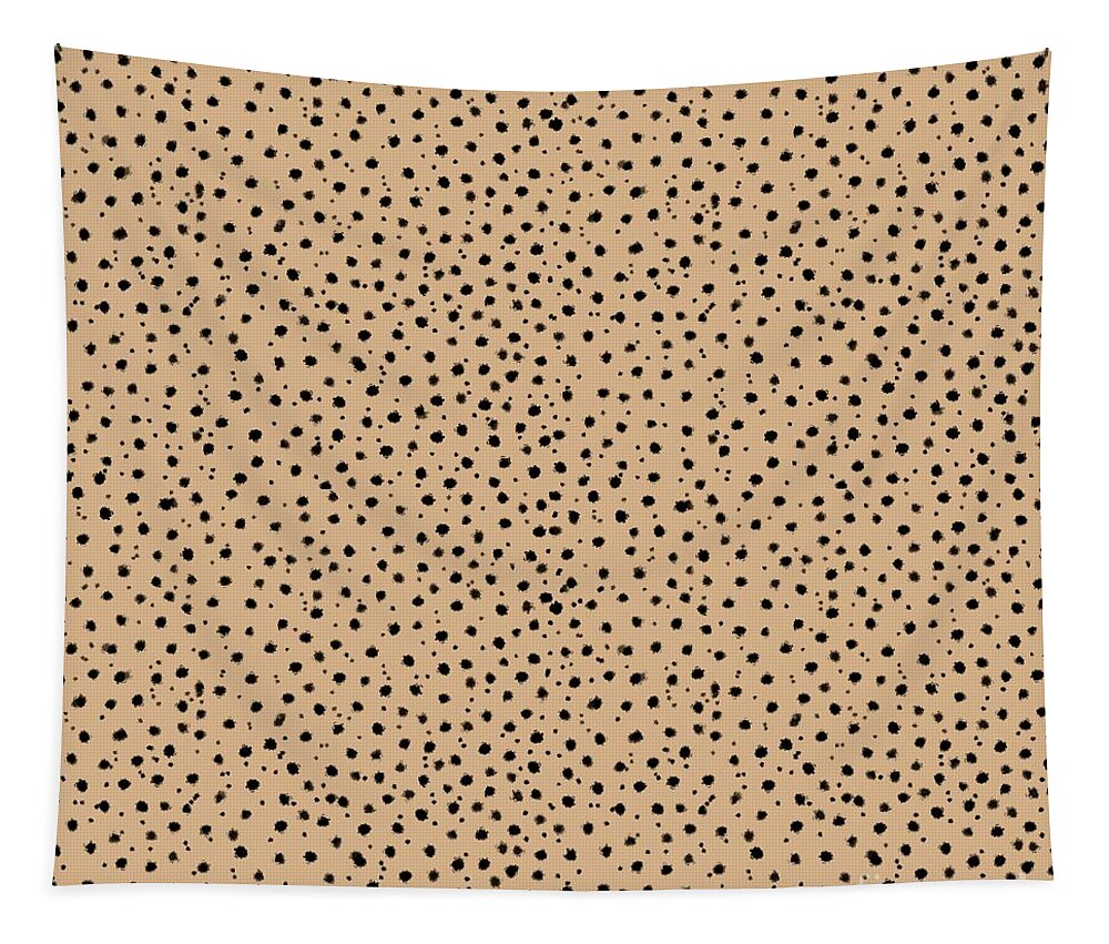 Cheetah Pattern Tapestry featuring the digital art Cheetah Pattern on Mocha by Colleen Cornelius