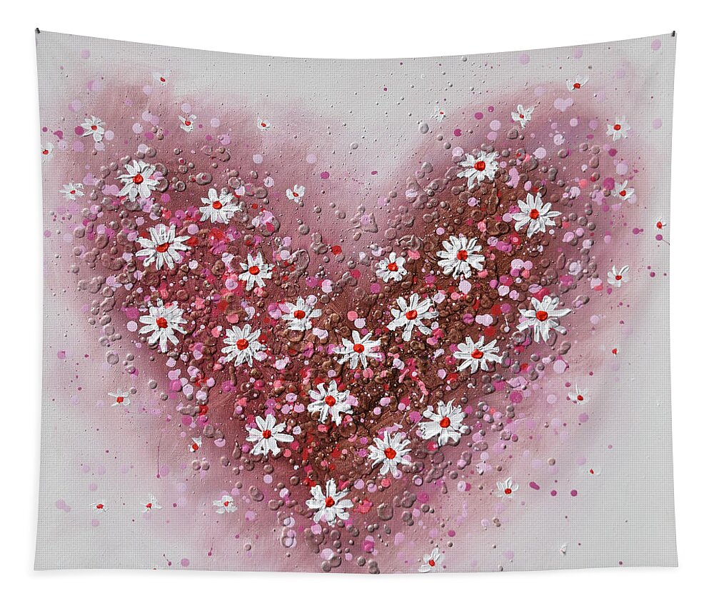 Heart Tapestry featuring the painting Cherished by Amanda Dagg