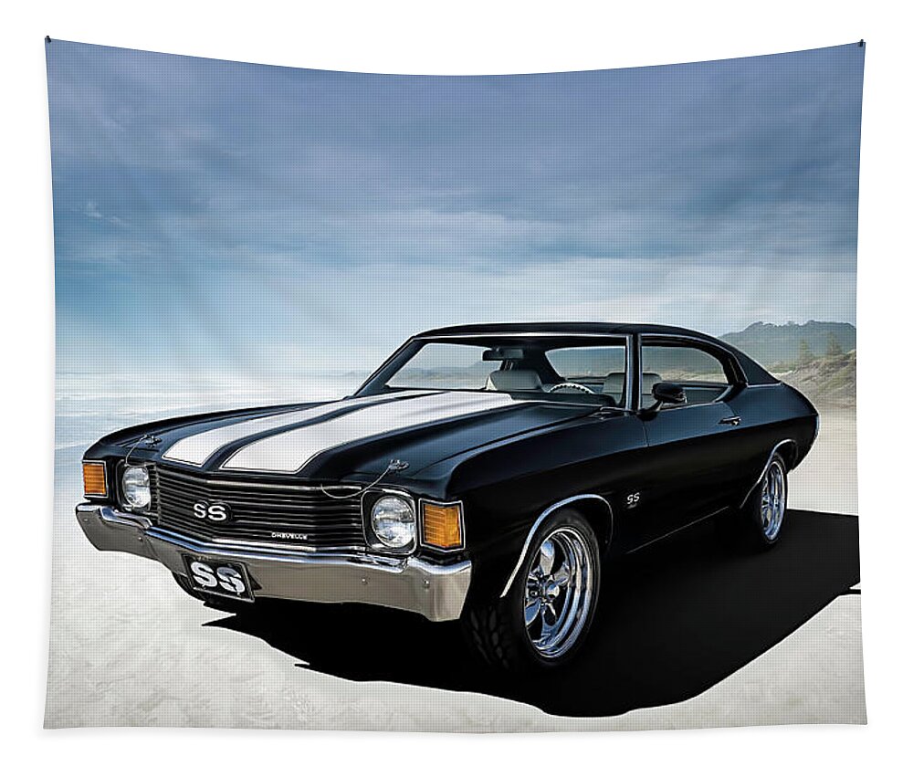 Classic Tapestry featuring the digital art Chevelle SS by Douglas Pittman