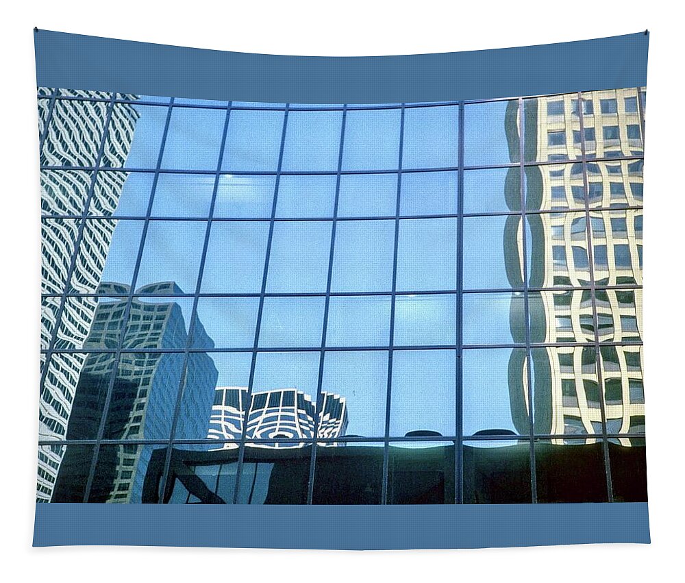  Tapestry featuring the photograph Chicago Reflections by Gordon James