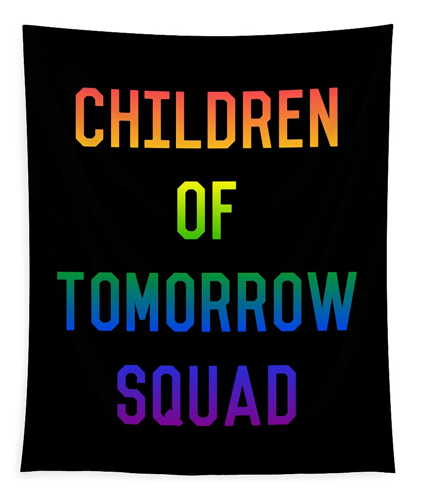Funny Tapestry featuring the digital art Children of Tomorrow Squad by Flippin Sweet Gear