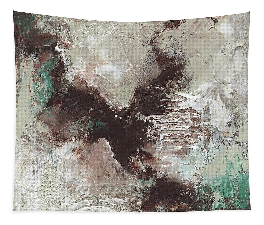 Abstract Tapestry featuring the painting Chocolate Mint by Jai Johnson