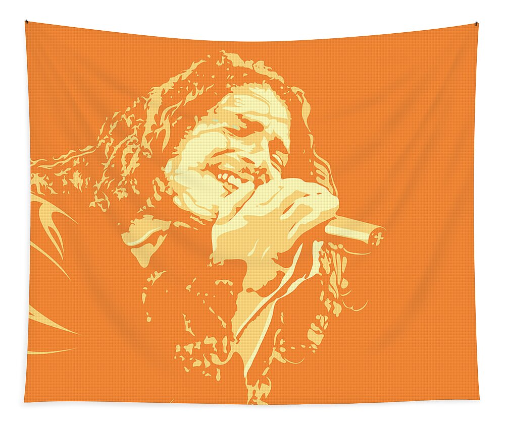 Chris Cornell Tapestry featuring the digital art Chris Cornell by Kevin Putman