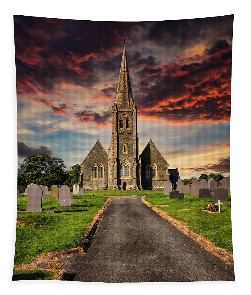 Christ Church Tapestry featuring the photograph Christ Church Deiniolen by Adrian Evans