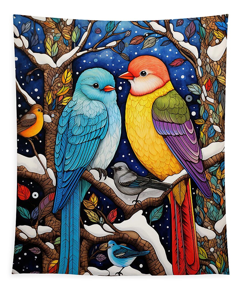 Hristmas Tapestry featuring the digital art Christmas Time Series 003 by Carlos Diaz