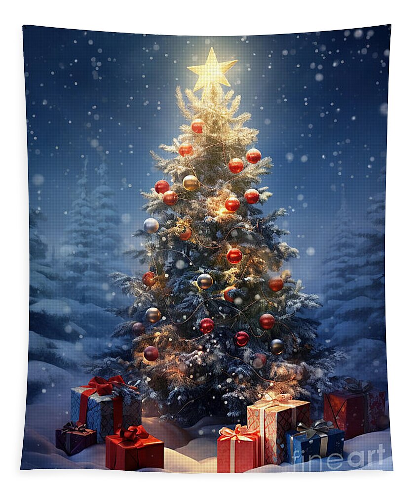 Christmas Tapestry featuring the digital art Christmas Time Series 0042 by Carlos Diaz