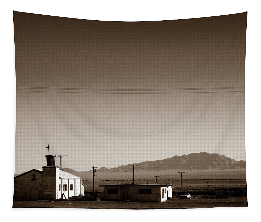 California Tapestry featuring the photograph Church of the Desert by Mark Gomez