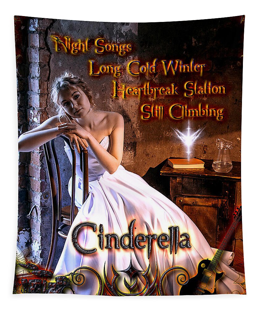 Cinderella Tapestry featuring the digital art Cinderella Discography by Michael Damiani
