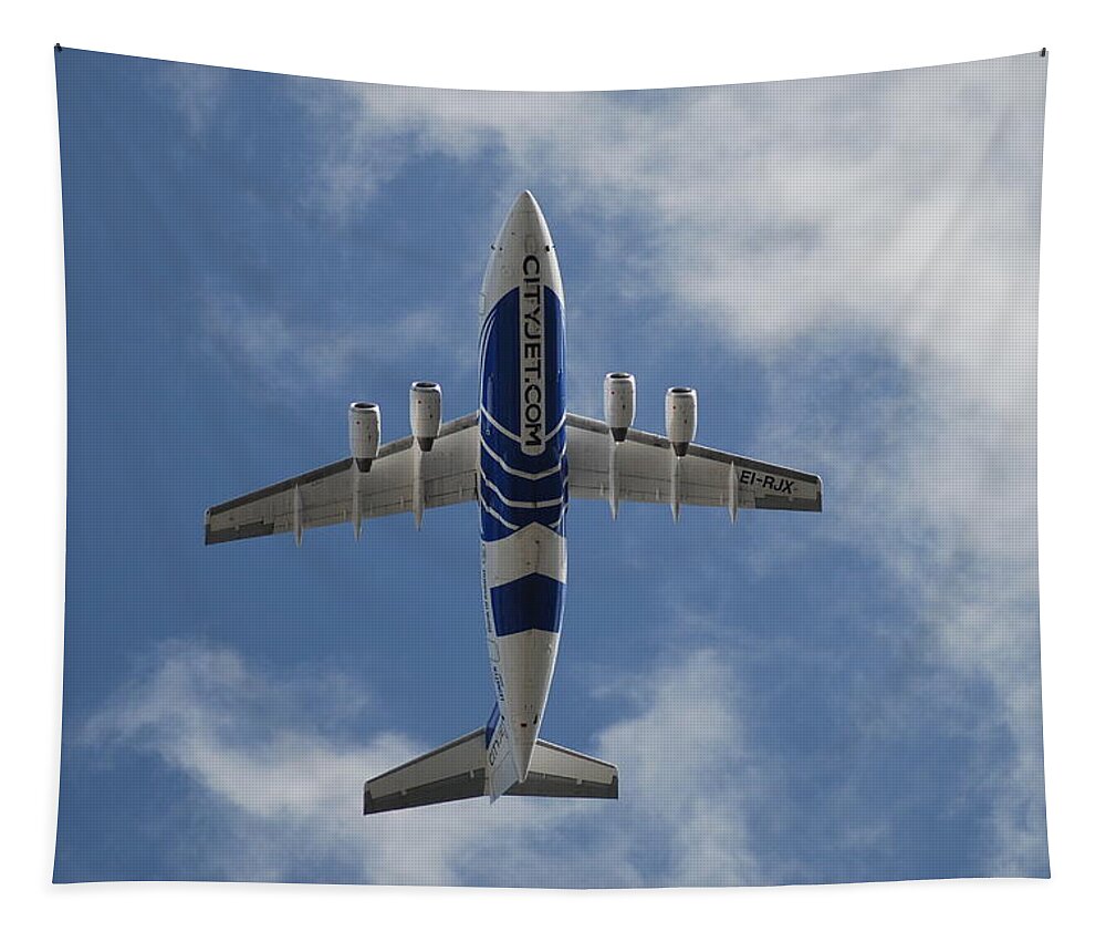 Cityjet.com Tapestry featuring the photograph CityJet by Neil R Finlay