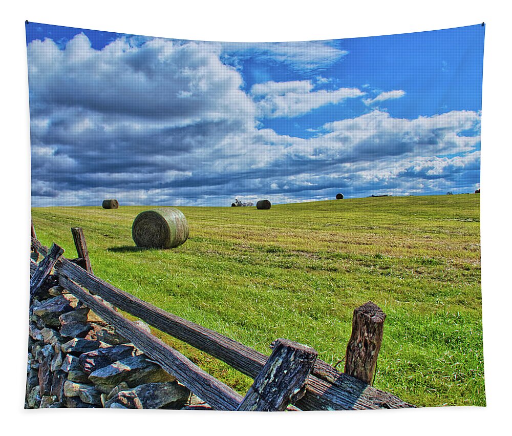Nature Tapestry featuring the photograph Civil War Battlefield Farm View 1 by Judy Cuddehe