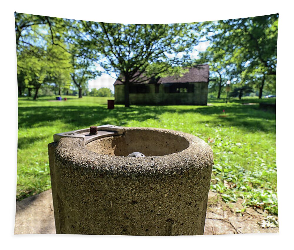 Garden Tapestry featuring the photograph Classic Chicago Park Water Fountain by Britten Adams