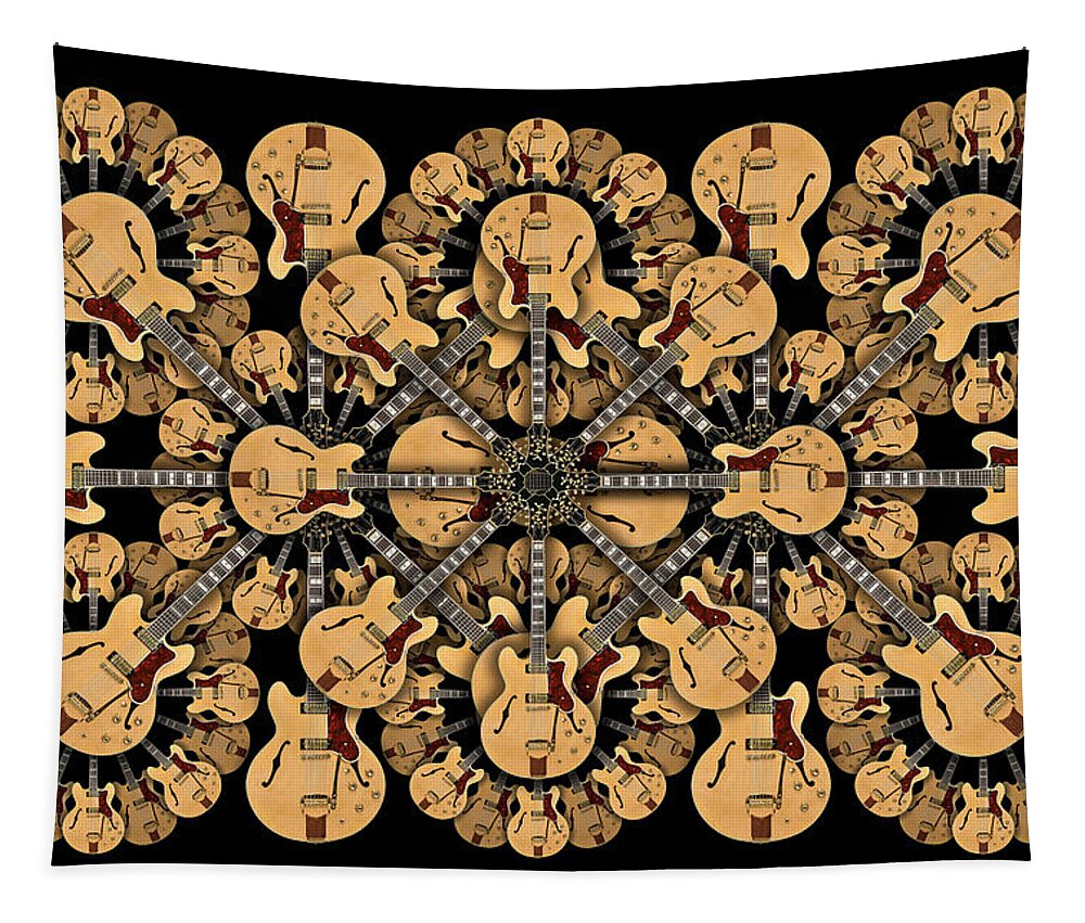 Abstract Guitars Tapestry featuring the photograph Classic Guitars Abstract 20 by Mike McGlothlen