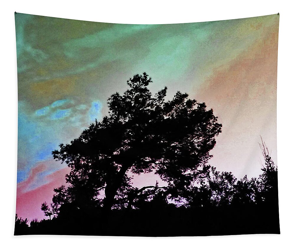 Tree Tapestry featuring the photograph Classic Leaning Tree by Andrew Lawrence