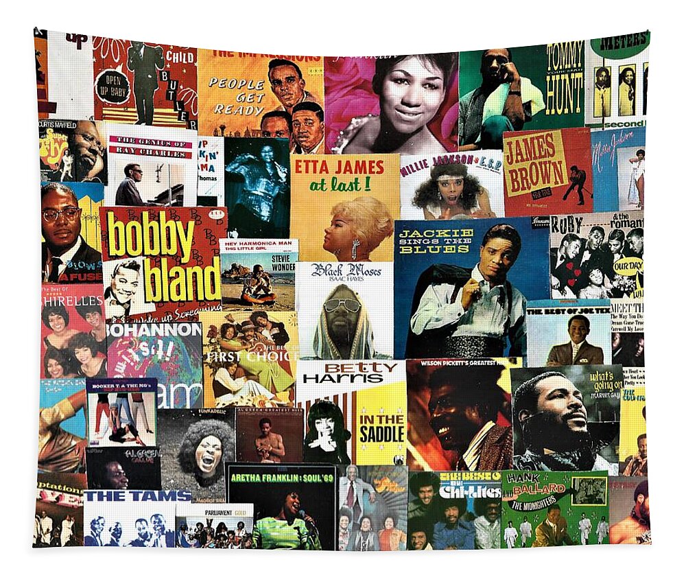 Classic Soul Music LP Collage 9 Tapestry by Doug Siegel Fine Art America