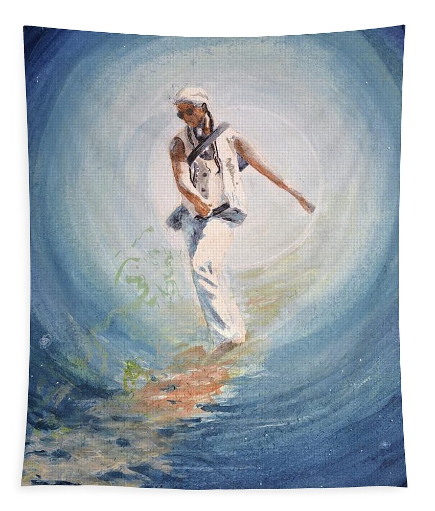 Clay Lomakayu Tapestry featuring the painting Clay Lomakayu Soul Dreamer by Patty Kay Hall