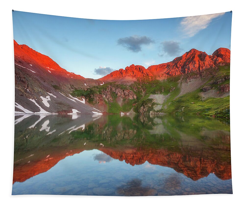 Clear Lake Tapestry featuring the photograph Clear Lake Alpenglow by Darren White