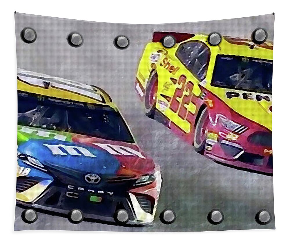Stock Car Tapestry featuring the photograph Close by Billy Knight