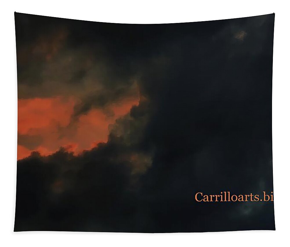 Cloud Images Sunset Image  Sunset Surprises Tapestry featuring the photograph Cloud Couple by Ruben Carrillo
