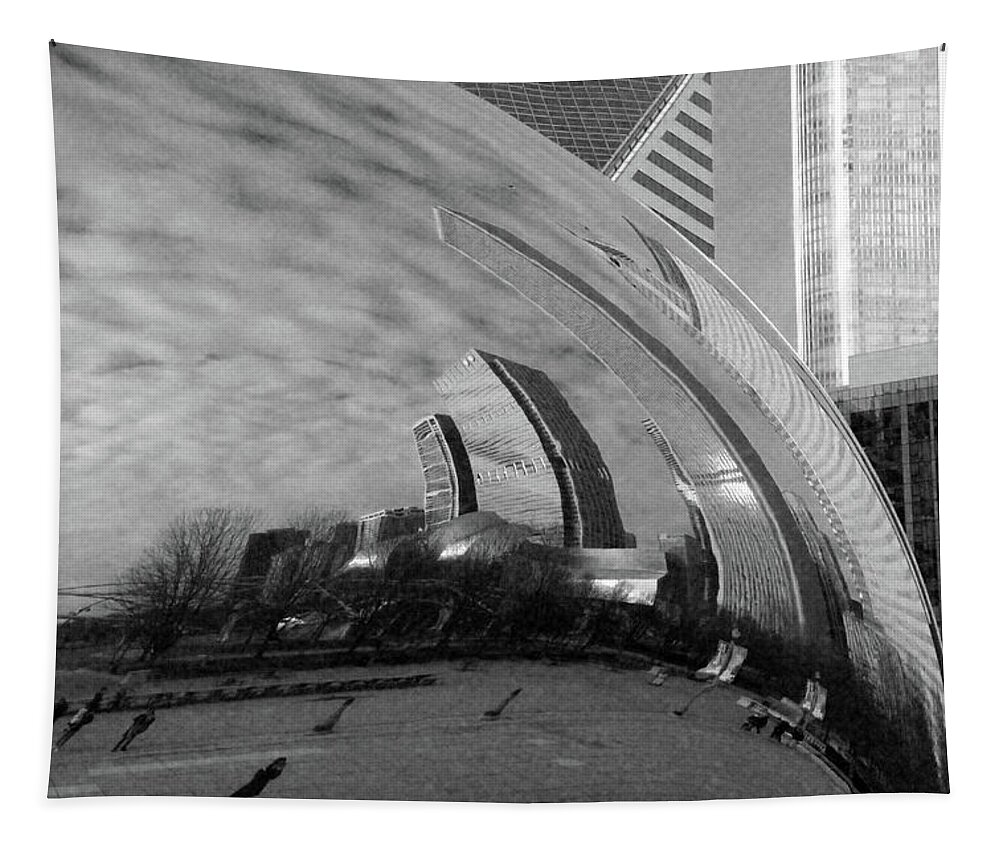 Metal Tapestry featuring the photograph Cloud Gate by Carolyn Stagger Cokley