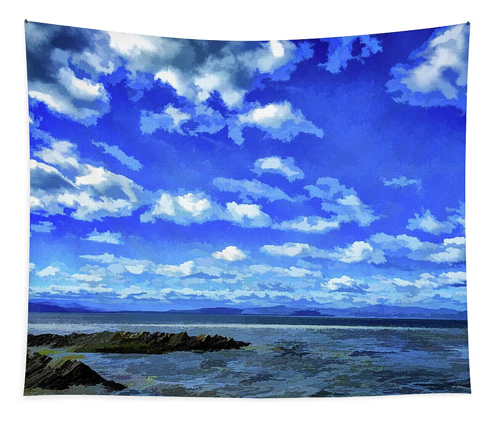 2016 Tapestry featuring the photograph Clouds over St Lawrence by Monroe Payne