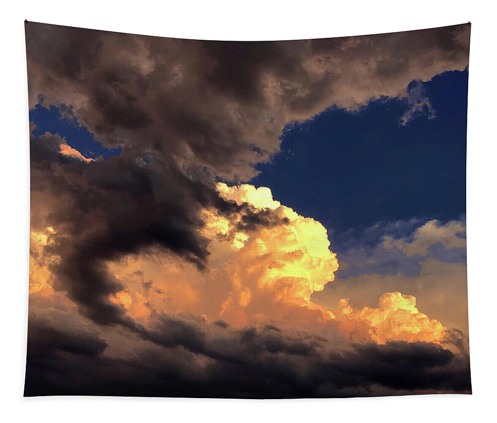 Clouds Tapestry featuring the photograph Cloudscape thunder head by Steve Karol