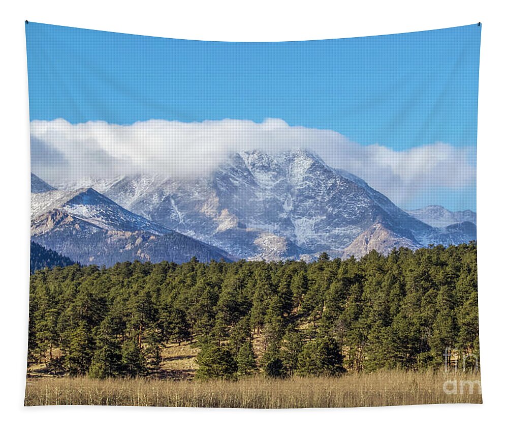 Mountains Tapestry featuring the photograph Cloudy Peak by Shirley Dutchkowski