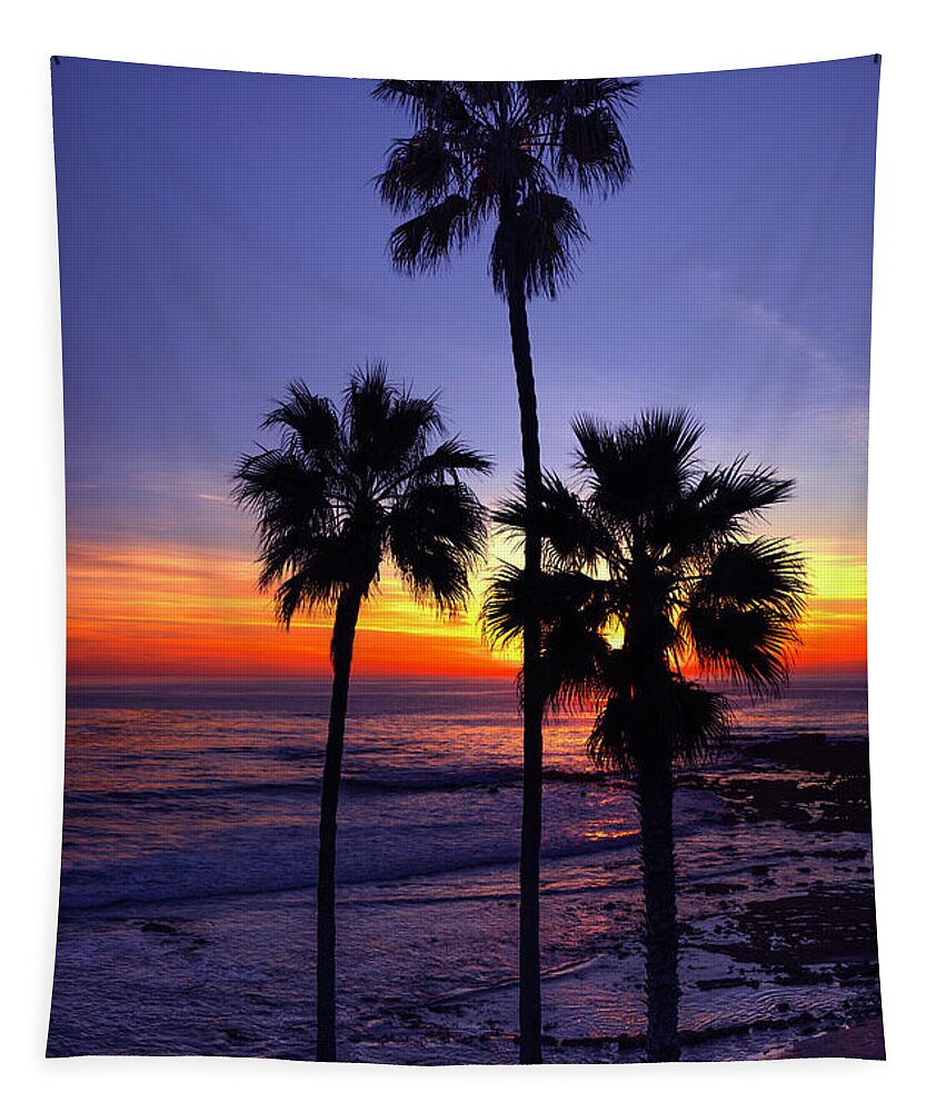 Palm Trees Tapestry featuring the photograph Coastal Radiance by Marco Crupi
