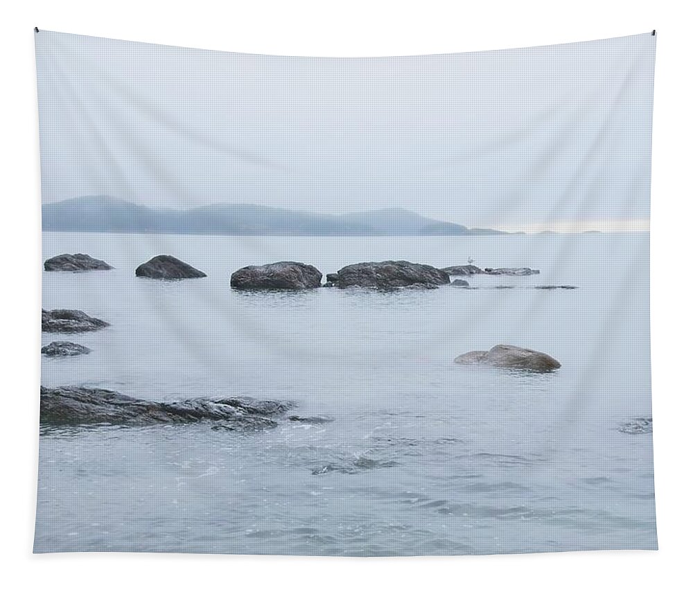 Landscape Tapestry featuring the photograph Coastal Rocks by Allan Van Gasbeck
