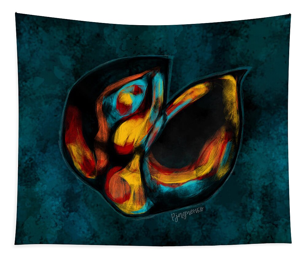 Cocoon Duo Tapestry featuring the digital art Cocoon duo by Ljev Rjadcenko