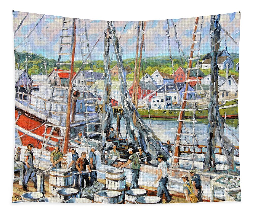 Canadian Artist Painter Tapestry featuring the painting Cod Memories two by Prankearts by Richard T Pranke