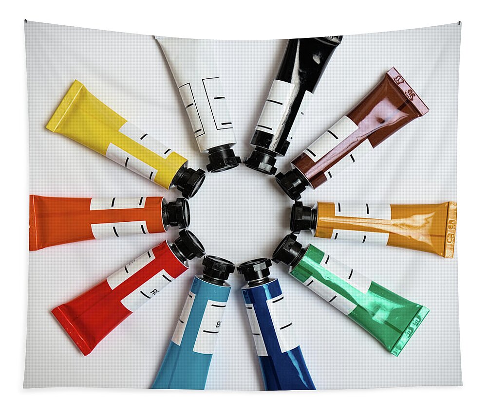 Color Wheel Tapestry featuring the photograph Color Wheel by Angelo DeVal
